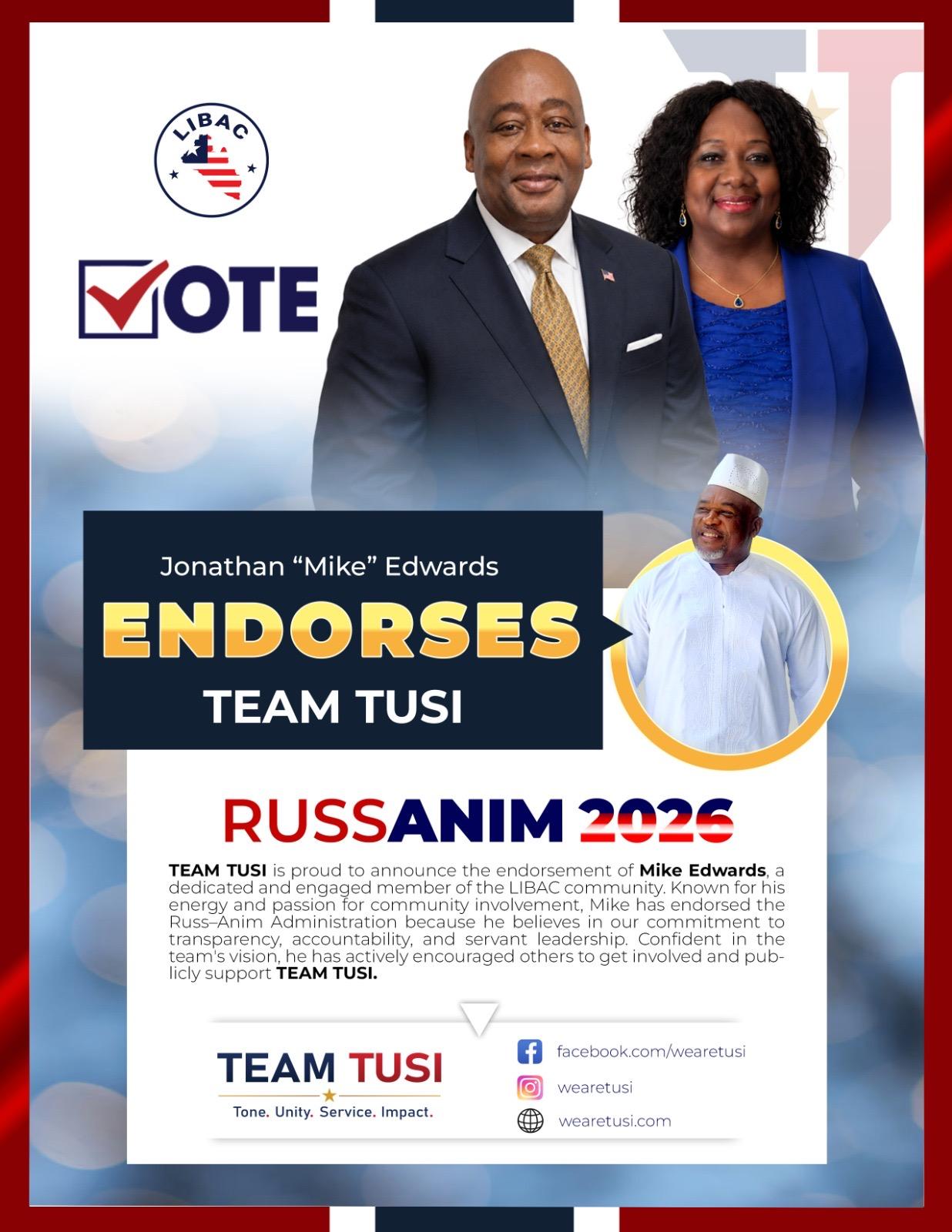 Community Endorsement: Jonathan "Mike" Edwards
