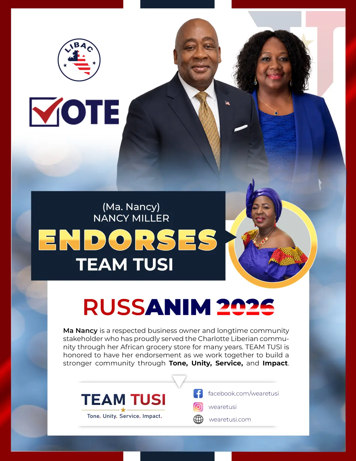 Nancy Miller, (Ma Nancy) -  is with Team TUSI