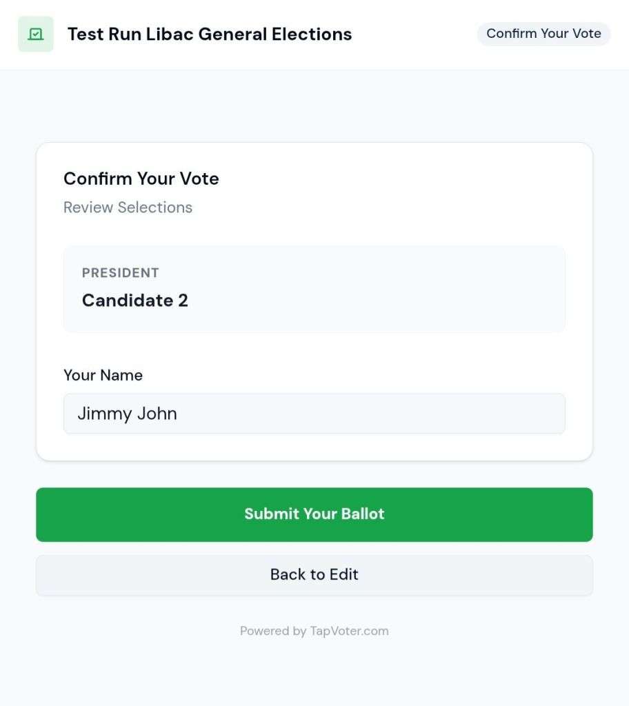 Live Results LIBAC Elections