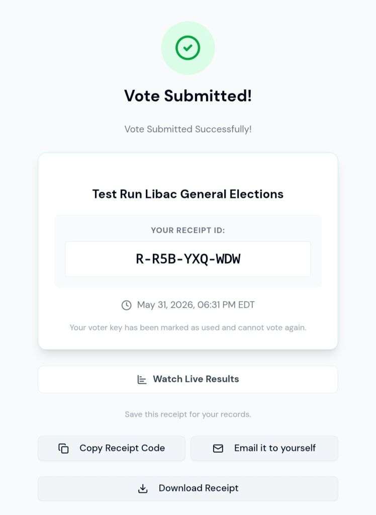 Live Results LIBAC Elections